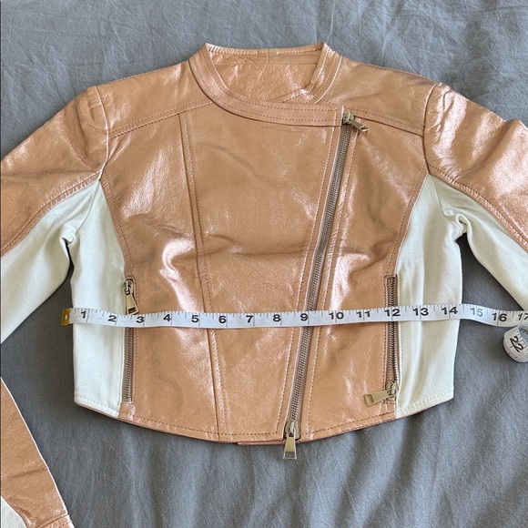 Who we are by Blumarine Metallic Gold Bomber Jacket | EU size 40 - Picture 3 of 11